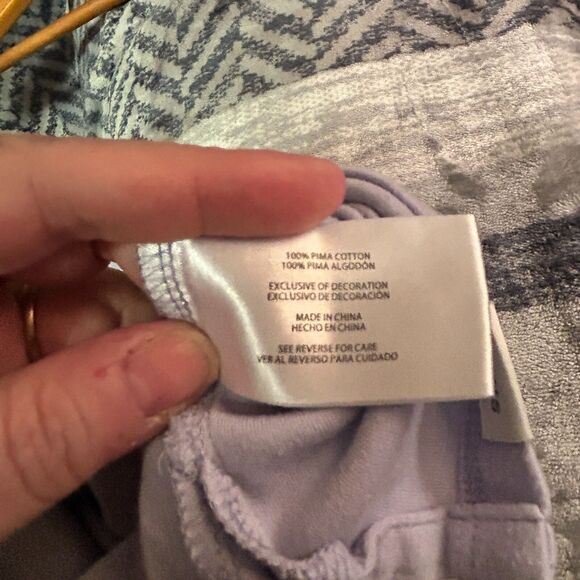 Orvis Women's L/G Periwinkle Pima Cotton Top, V-Neck, 3/4 Sleeve - Picture 6 of 9